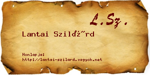 Lantai Szilárd névjegykártya