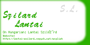 szilard lantai business card